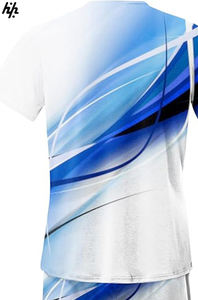 Conjuntos de camisa de manga corta unisex para hombre y mujer 3D con estampado de algodón de 180g/m², superventas al por mayor, de talla grande con diseño de logotipo personalizado - Product Image 4