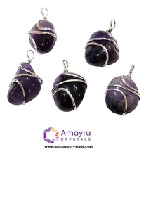 Agate <b>Crystal</b> Amethyst Tumbled Stone Pendant Natural Handmade Pendants <b>Crystal</b> Pendants Wholesale From Amayra <b>Crystals</b> Exports - Product Image 6