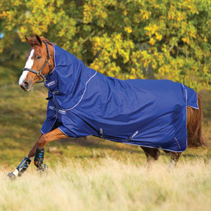 Couverture de cheval de haute qualité en polycoton 1680 deniers imperméable respirante légère Combo Turnout Blanc Course de chevaux - Product Image 5