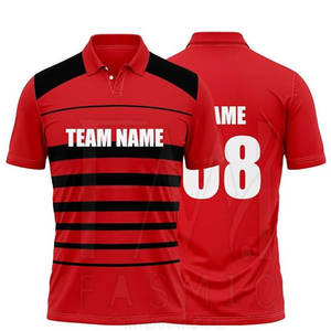 เสื้อโปโลสำหรับผู้ชายเสื้อกีฬาสำหรับเล่นคริกเก็ตพิมพ์ลายสีออกแบบได้ตามต้องการ - Product Image 1