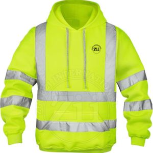 Sudadera CON CAPUCHA DE SEGURIDAD reflectante de manga larga de invierno ANSI Clase 3 Flash LED Clima frío Exterior 100% Poliéster Fleece 450 GSM ZUNEZI - Product Image 1