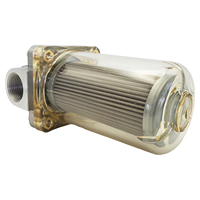 Filter Oli Hidrolik Industri JUNWAVE Baru, Filtrasi Partikel 100 Mikron, Housing Aluminium Jaring Kawat, Inlet Outlet 3/4" 1" 1