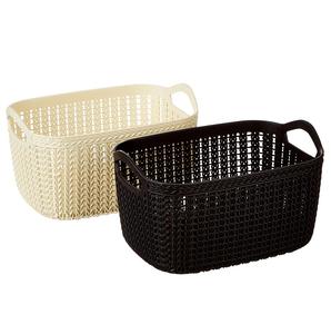 Panier à volants en plastique de 3 litres paniers de légumes de forme rectangulaire pour le stockage dans la cuisine panier de nourriture pour la cuisine n ° 1 Beige - Product Image 3