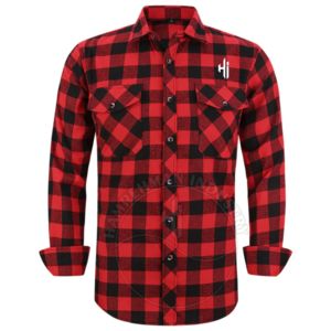 Chemises en flanelle de coton de qualité supérieure brossées pour un confort confortable conçues pour les vêtements de moto et de course automobile - Product Image 4