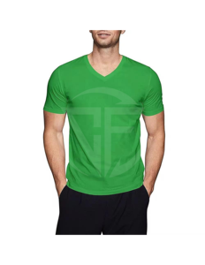 Camiseta informal de manga corta para hombre más vendida 100% algodón secado rápido transpirable diseño de cuello redondo 200 gramos patrón sólido para adultos - Product Image 1