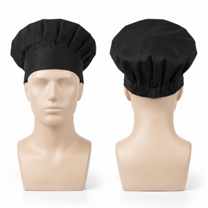Gorras de Chef de Alta Calidad a Precio de Fábrica al por Mayor / Gorras Unisex Impermeables de Poliéster/Algodón Blackhardson para Restaurante y Bar - Product Image 4