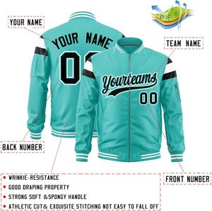 Chaqueta universitaria de gran tamaño Premium, bombardero de satén, Color en contraste, ropa de calle de lujo de alta calidad, chaqueta de moda OEM al por mayor para hombres - Product Image 3