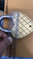 Cadenas en laiton massif poli en forme de cœur avec clé, personnalisable par gravure, cadenas d'amour haute sécurité