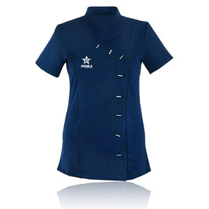 Chemise de coiffeur en coton et polyester, best-seller, légère, couleur unie, haute qualité, couleur personnalisable, taille personnalisable, logo personnalisé, OEM - Product Image 1
