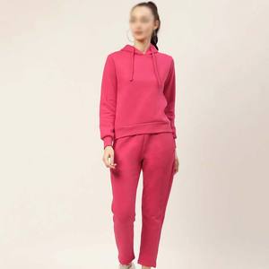 Sweat-shirt à capuche ample pour femme, de haute qualité, décontracté, streetwear, logo brodé personnalisé, hiver, pantalon de survêtement uni - Product Image 1