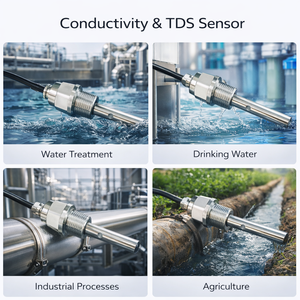 Sonda de Sensor de Conductividad y TDS Industrial para Monitoreo de Calidad del Agua, Uso en Acuarios e Hidroponía - Product Image 4