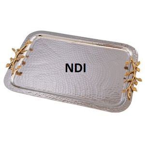 Bandeja de servidor de comida de forma personalizada con decoración hecha a mano de calidad Superior para el hogar, Hotel, restaurante, Catering, uso en bodas y fiestas - Product Image 1