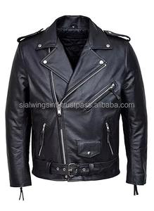Chaqueta de Motociclista Clásica Personalizada al por Mayor para Hombre, Chaqueta de Cuero Genuino de Primera Calidad con Capucha, Diseño para Invierno - Product Image 3