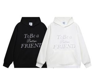 Nouveau Top Sweat à Capuche en Strass Vente en Gros de Strass de Haute Qualité avec Poches Pull à Capuche Vierge Personnalisé Hommes Sweats à Capuche en Strass - Product Image 1