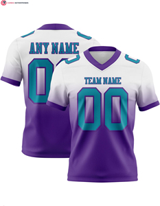 เสื้อฟุตบอลแฟชั่นผ้าเจอร์ซีย์สีขาวชมพูม่วงตาข่ายระบายอากาศแขนสั้นสีทึบปรับแต่งได้ตามต้องการ - Product Image 5
