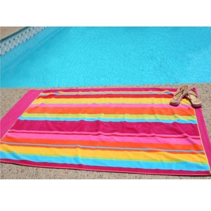 Serviette de plage 100% coton de haute qualité avec nouveau fabricant de conception jacquard Serviettes de plage de golf double taille d'Inde - Product Image 4