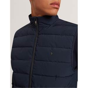 Chalecos Acolchados Sin Mangas para Hombre, Talla Grande, de Nailon, Color Sólido, Cuello Alto con Cierre y Bolsillos con Cremallera - Product Image 2