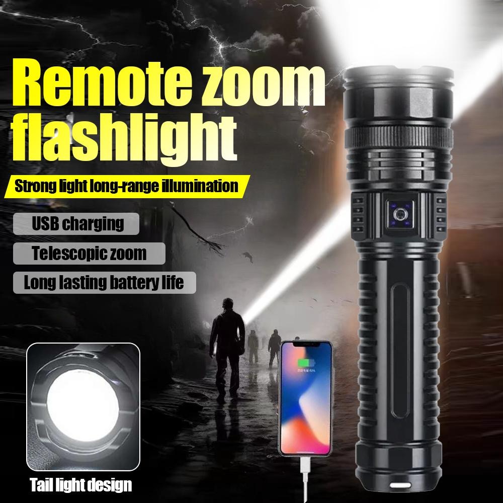 Long Distance Usb Rechargeable Zoom Lanterna Super Bright 10000 Lumens  Waterproof Flashlights Torches| Alibaba.com