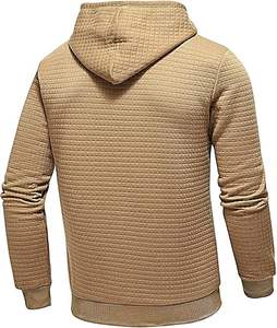 Sudadera con capucha de lana con cremallera sólida de algodón 100% personalizable para hombre, Sudadera ligera, chaqueta, moda cómoda y elegante - Product Image 2