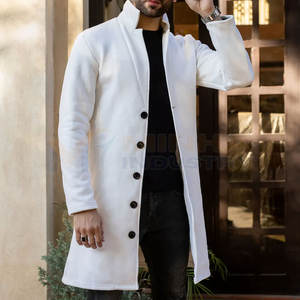 Premium Quality Woolen <b>Mix</b> <b>Fabric</b> Men Long Coat Durable New Style Men Long Coat Made Pakistan - Product Image 3