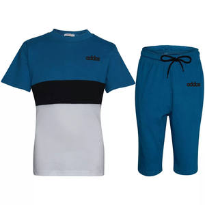 Latest Design Men's Sportswear Shorts Set High Quality <b>Polyester</b> <b>Shirts</b> Set OEM Custom Logo <b>Shirts</b> and Short Set Clothing - Product Image 1