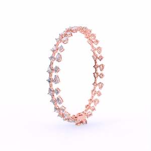 Pulsera de diamantes cultivados en laboratorio EF de 4.7CT de oro macizo de 14K de alta calidad, diseño minimalista, belleza atemporal, bonita pieza de joyería fina - Product Image 2