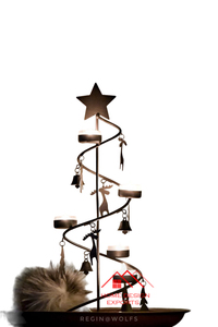 Bougeoir en forme d'arbre Décor de Noël Meilleure vente Décor à la maison Décoratif Argent Fini - Product Image 5