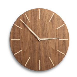 Article de décoration d'horloge murale en bois Design rond en laiton Prix bon marché Horloge murale en bois personnalisée Offre Spéciale - Product Image 1