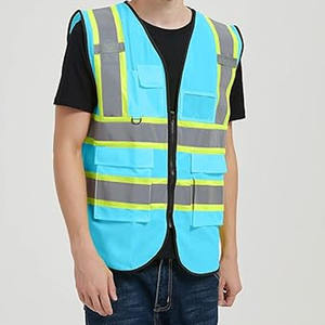 Prix de gros Gilet haute visibilité pour hommes Dernier style Respirant Anti-rides Matériel durable Gilet haute visibilité pour hommes avec personnalisation complète - Product Image 3
