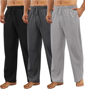 Pyjama classique pour homme à manches longues en tricot avec poches, toucher doux en coton, respirabilité, extensible, confortable pour dormir et se détendre à la maison - Product Image 5