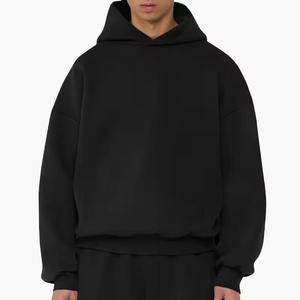 เสื้อฮู้ดดี้ผ้าฝ้ายฟลีซเนื้อหนัก 500 กรัม รุ่นหรูหรา ปี 2025 สำหรับผู้ชาย ทรงบ็อกซี่ ดีไซน์ครอป ย้อมสีพื้น สำหรับฤดูหนาว - Product Image 6