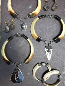 MAKING Nouvelle Arrivée Buffalo Ox Corne Collier Poli Animal Style Os Bijoux Conception Naturelle Perles Femmes Filles De Mariage - Product Image 4