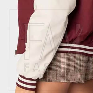 Veste universitaire décontractée à manches longues Bomber Top Tendance Veste universitaire Letterman à motif personnalisé pour dames - Product Image 6