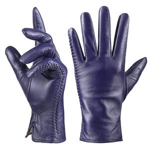 Gants en cuir imperméables tactiles pour l'hiver, chauds, élégants, respirants et tendance pour l'extérieur - Product Image 1