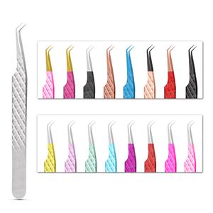 Pinzas para pestañas con punta de diamante de alta calidad, Plasma, acero inoxidable negro, venta al por mayor, uso de tensión ligera, Punta puntiaguda - Product Image 4