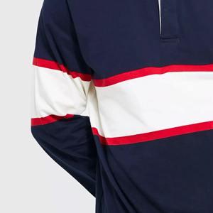 Camisetas de Rugby Personalizadas con Logotipo de Equipo para Hombre, Fabricación OEM, Camiseta de Polo de Rugby de Manga Larga, Material de Algodón con Rayas, Venta al por Mayor Personalizada - Product Image 6