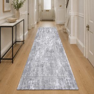 <b>RUGS</b> DEPOT LXDP-0310 Wholesale Grey <b>Silver</b> Minimalist Designer Digital Printed Machine Washable Chenille Area <b>Rug</b> Non Slip - Product Image 5