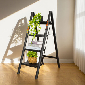 KSEIBI ESCALERA PLEGABLE DE ACERO INDUSTRIAL DE ALTA CALIDAD/NEGRO 3 ESCALONES - Product Image 4