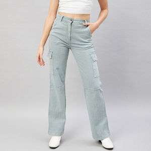 Regular Size Unique Color Light Shade <b>Women</b> Distressed Jeans Pant Slim Fit Hot Sale Cotton Made <b>Women</b> Jeans Pant Custom - Product Image 2