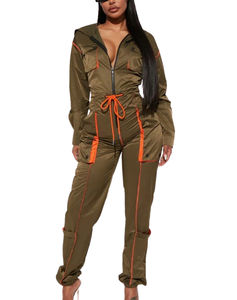 Wholesale <b>Women's</b> Windbreaker Two Piece Set Customized Colors & Logo Plus Size Printed Tracksuits - Product Image 3