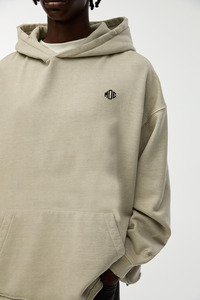 เสื้อมีฮู้ดผ้าคอตตอนของผู้ชายเสื้อมีฮู้ดผ้าเกล็ดปลาขนาดใหญ่ระบายอากาศได้ดีมีโลโก้ตามสั่งว่างเปล่าปล่อยชายเสื้อ100% - Product Image 2