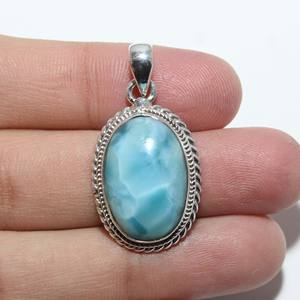 จี้ลาริมาร์ธรรมชาติ925จี้เงินสเตอร์ลิงประดับอัญมณีลาริมาร์ที่สวยงาม - Product Image 6