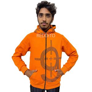 Fabrication de marque Sweat-shirt à capuche court avec fermeture éclair complète Sweat-shirt homme Logo personnalisé de haute qualité Sweats à capuche surdimensionnés Street wear pour garçons - Product Image 2