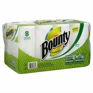 Venta caliente de toallas de papel Bountys tamaño auténtico de 2 capas blanco 8 rollos dobles | 20 rollos regulares a precio de fábrica