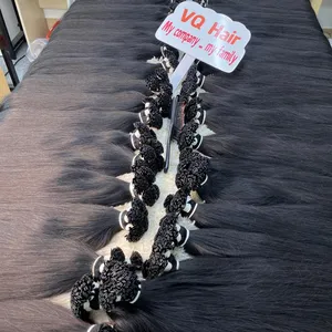 Extensiones de cabello humano Remy virgen 100% vietnamita de alta calidad 10-40 pulgadas máquina de estilo recto doble trama encendedor tinte de cabello - Product Image 1