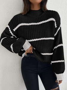 2026 hiver tricot pull sweat haut dames à manches longues hauts col roulé basique pulls femme vêtements chandails - Product Image 4