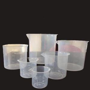 Bécher en plastique PP transparent et durable de 100 ml pour utilisation en laboratoire chimique avec bec verseur facile et fonction de mesure - Product Image 1