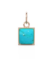 Colgante de Plata de Ley con Turquesa Azul Sleeping Beauty, Chapado en Oro Rosa, Joyería Clásica de Moda con Piedras Preciosas Naturales