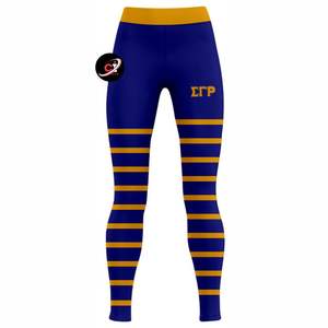 Sigma Gamma Rho vente en gros de leggings en polyester avec poches pour femmes taille haute contrôle du ventre entraînement pantalons de yoga leggings - Product Image 6