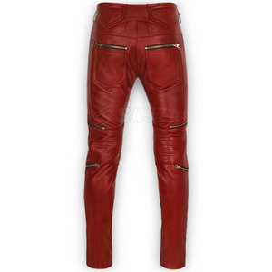 Precio al por mayor pantalones de cuero por encargo para los hombres con logotipo personalizado pantalones de cuero de diseño único - Product Image 2